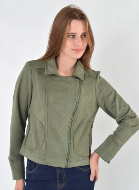 Jaqueta Verde Vilitar Biker Suede Gatos e Atos  - Foto 1
