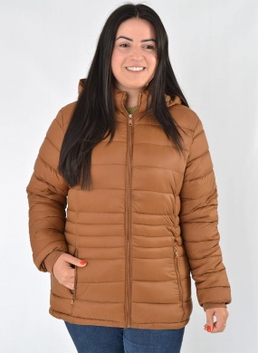 Jaqueta Estofada Plus Camel Patchi - Foto 1