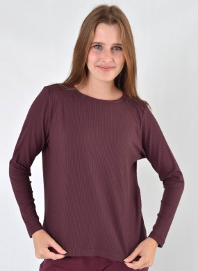 Blusa Malbec Canelada Viscolycra Declari - Foto 1