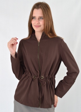 Jaqueta Parka Alongada Marrom Tribeca - Foto 1