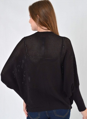 Kimono Fio Vazado Degli Uffizi Preto - Foto 3