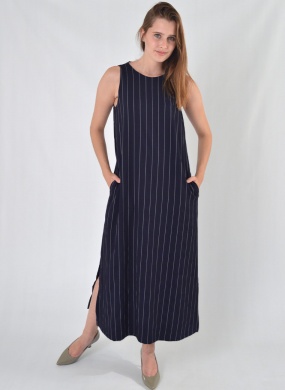 Vestido Risca de Giz Del Amo Marinho  - Foto 1