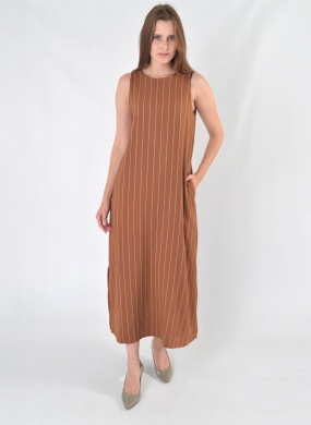 Vestido Risca de Giz Del Amo Capuccino - Foto 1