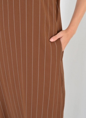 Vestido Risca de Giz Del Amo Capuccino - Foto 2