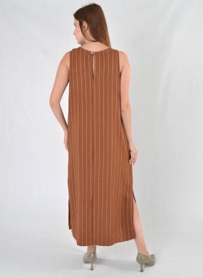 Vestido Risca de Giz Del Amo Capuccino - Foto 3