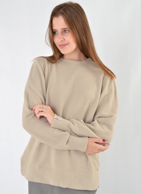 Blusa Bege Alongada em Fio Pluma Exclusivo Biamar - Foto 2