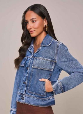 Jaqueta Jeans Cropped Scalon  - Foto 3