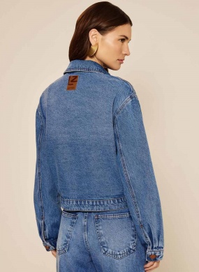 Jaqueta Jeans De Mangas Longas Com Bolsos Lez a Lez - Foto 3