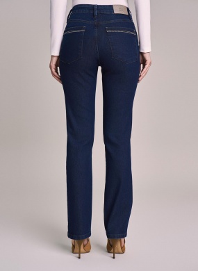 Cal�a Reta Jeans Com Bordados Scalon - Foto 3