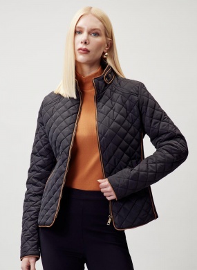 Jaqueta Trucker Puffer Preto Flor de Lis - Foto 1