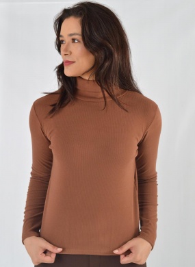 Blusa T�rmica Gola Rol� Caf� Susan Zheng  - Foto 1