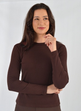 Blusa T�rmica Marrom Susan Zheng  - Foto 1