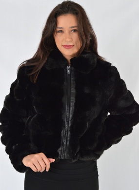 Casaco de Pele Sint�tica Bubbles Diamante Alpelo - Foto 4