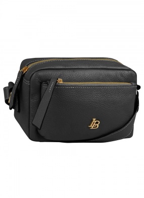 Bolsa Preta Pequena Al�a Transversal Linea Bella - Foto 3