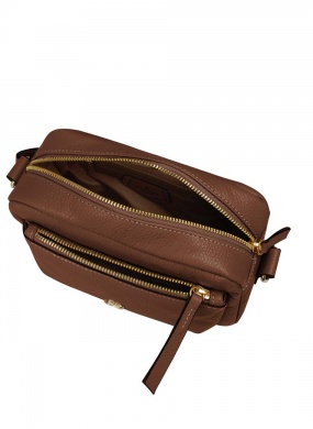 Bolsa Marrom Pequena Al�a Transversal Linea Bella - Foto 2