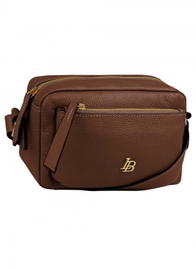 Bolsa Marrom Pequena Al�a Transversal Linea Bella - Foto 3