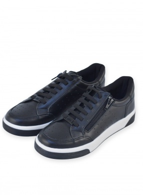 T�nis Couro Preto Marina Mello Z�per - Foto 4