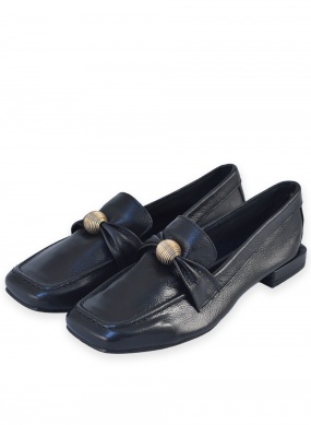 Mocassim Couro Preto Orcade  - Foto 1