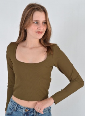 Cropped Justo Canelado Militar Flor de Lis - Foto 1