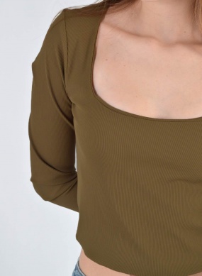 Cropped Justo Canelado Militar Flor de Lis - Foto 2
