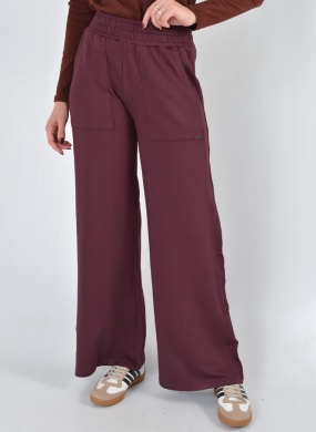 Cal�a Wide Leg Moletom Peluciado Malbec Declari - Foto 1