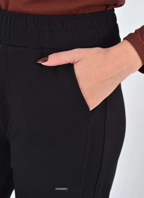 Cal�a Wide Leg Moletom Peluciado Preto Declari - Foto 2