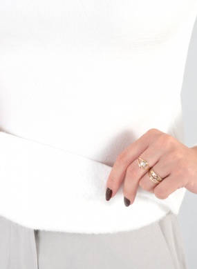 Blusa Fio de Cachemir Pelucia Por Dentro Branco Susan Zheng  - Foto 1
