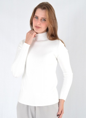 Blusa Fio de Cachemir Pelucia Por Dentro Branco Susan Zheng  - Foto 2