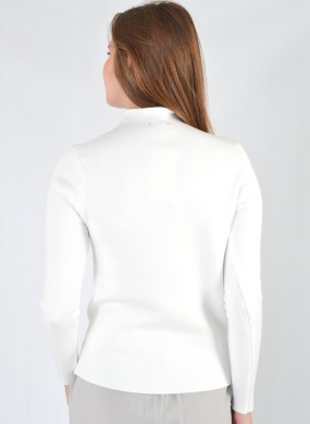 Blusa Fio de Cachemir Pelucia Por Dentro Branco Susan Zheng  - Foto 3