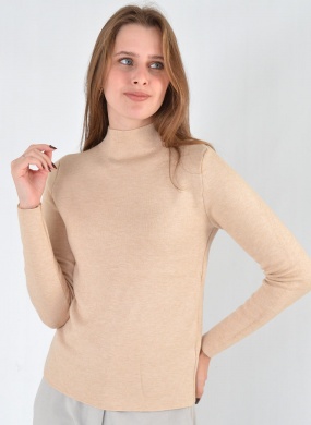 Blusa Fio de Cachemir Pelucia Por Dentro Bege Susan Zheng  - Foto 2