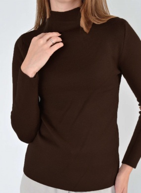 Blusa Fio de Cachemir Pelucia Por Dentro Chocolate Susan Zheng  - Foto 1