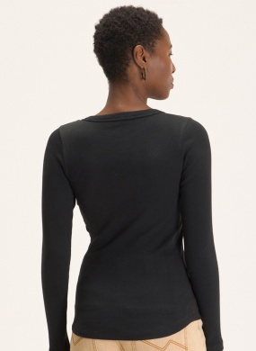 Blusa Ribana Preto Cant�o - Foto 3