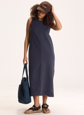 Vestido Reto Moletinho Marinho Cant�o - Foto 1