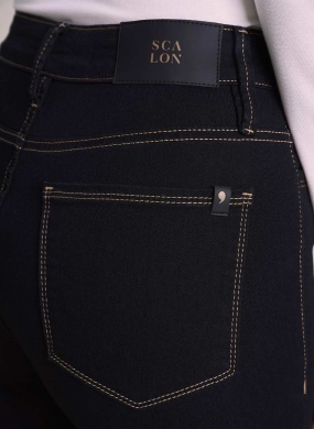 Cal�a Jeans Preto Reta Pespontos Scalon - Foto 3