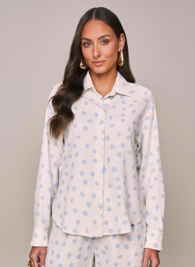 Camisa Poa Viscolinho Scalon - Foto 1