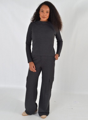 Conjunto Algod�o Preto Flor de Lis - Foto 1