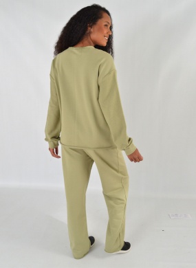 Conjunto Moletom Caqui Cant�o - Foto 4