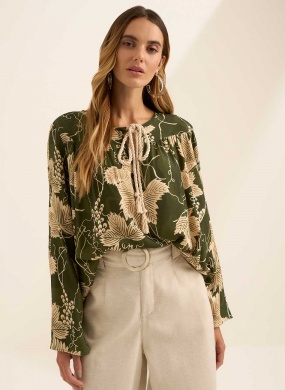 Blusa Mangas Longas Estampada Lez a Lez - Foto 1