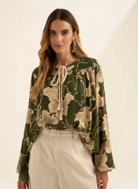 Blusa Mangas Longas Estampada Lez a Lez - Foto 2