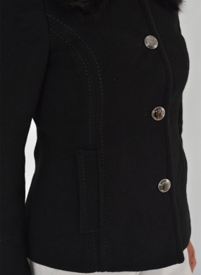 Casaco de L� Preto Velour Malise - Foto 5
