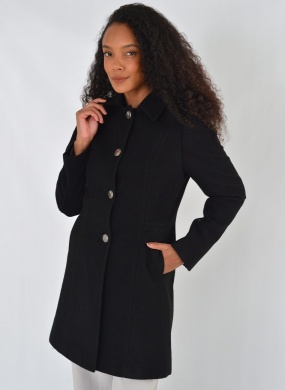 Casaco de L� 7/8 Velour Preto Malise - Foto 2