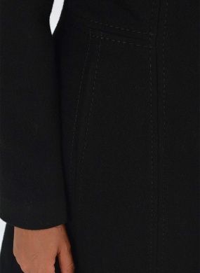 Casaco de L� 7/8 Velour Preto Malise - Foto 3