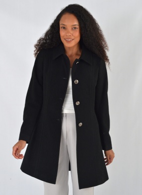 Casaco de L� 7/8 Velour Preto Malise - Foto 7