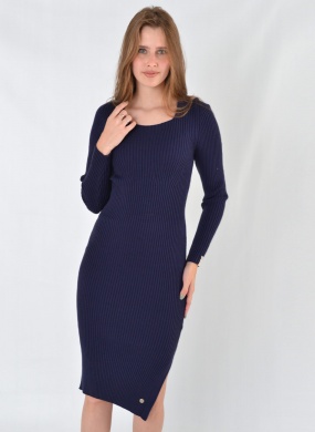 Vestido Biamar Canelado Cor Marinho - Foto 1