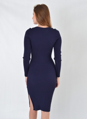Vestido Biamar Canelado Cor Marinho - Foto 4