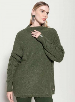 Blusa Verde Gola Rol� Biamar - Foto 2