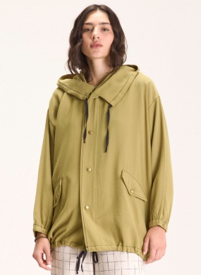 Parka Caqui Viscose Sarjada Cant�o  - Foto 4