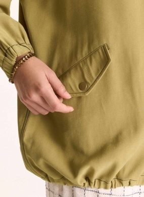 Parka Caqui Viscose Sarjada Cant�o  - Foto 5