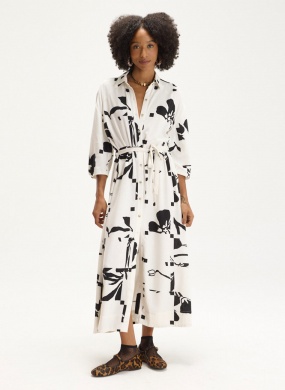 Vestido Chemisier Linho Estampa Lampejo Cant�o - Foto 5