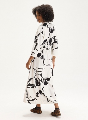 Vestido Chemisier Linho Estampa Lampejo Cant�o - Foto 6